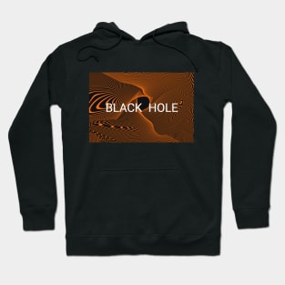 BLACK HOLE, orange waves Hoodie